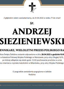 Pogrzeb śp. Andrzeja Siezieniewskiego – byłego prezesa Polskiego Radia